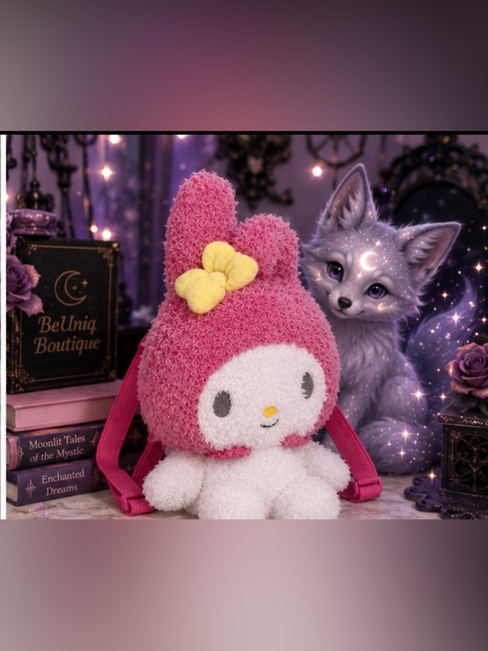 NWT Sanrio My Melody Plush Mini Backpack Pink Hello Kitty & Friends Kawaii - Picture 4 of 13